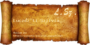 Luczáti Szilvia névjegykártya